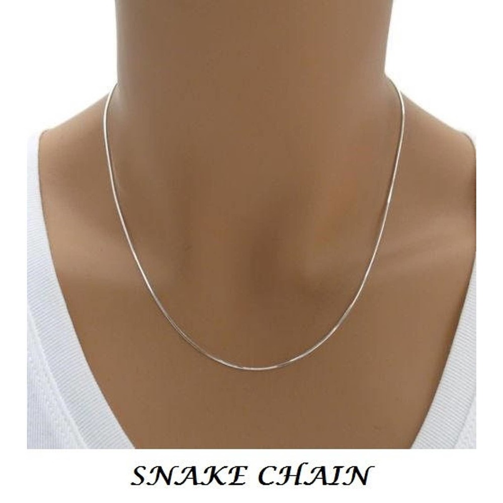 Sterling Silver Snake Chain, Solid Sterling Silve… - image 1